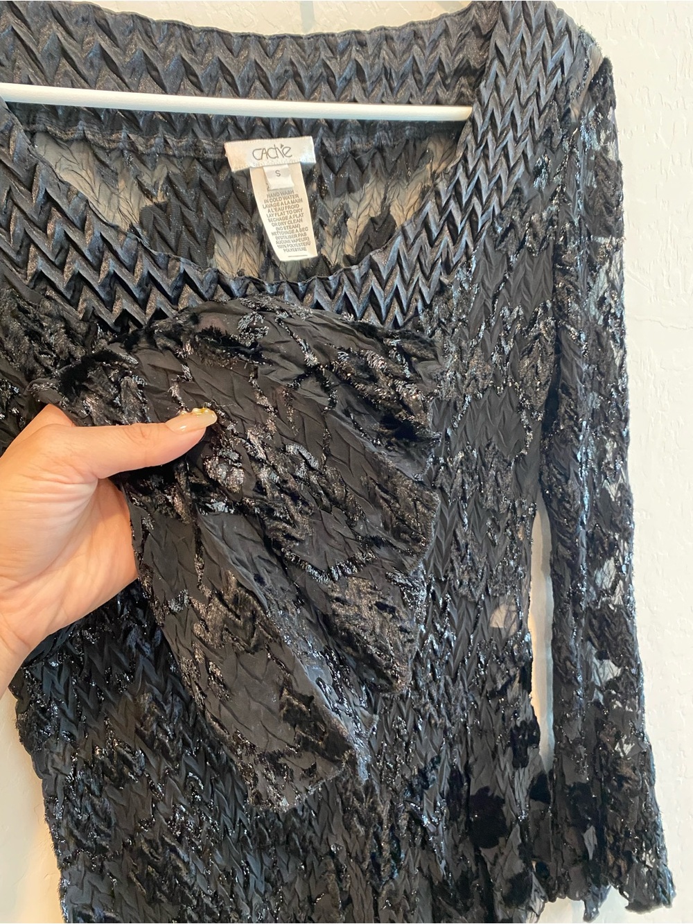 Cache Long Sleeve Asymmetrical Top - Picture 3 of 7